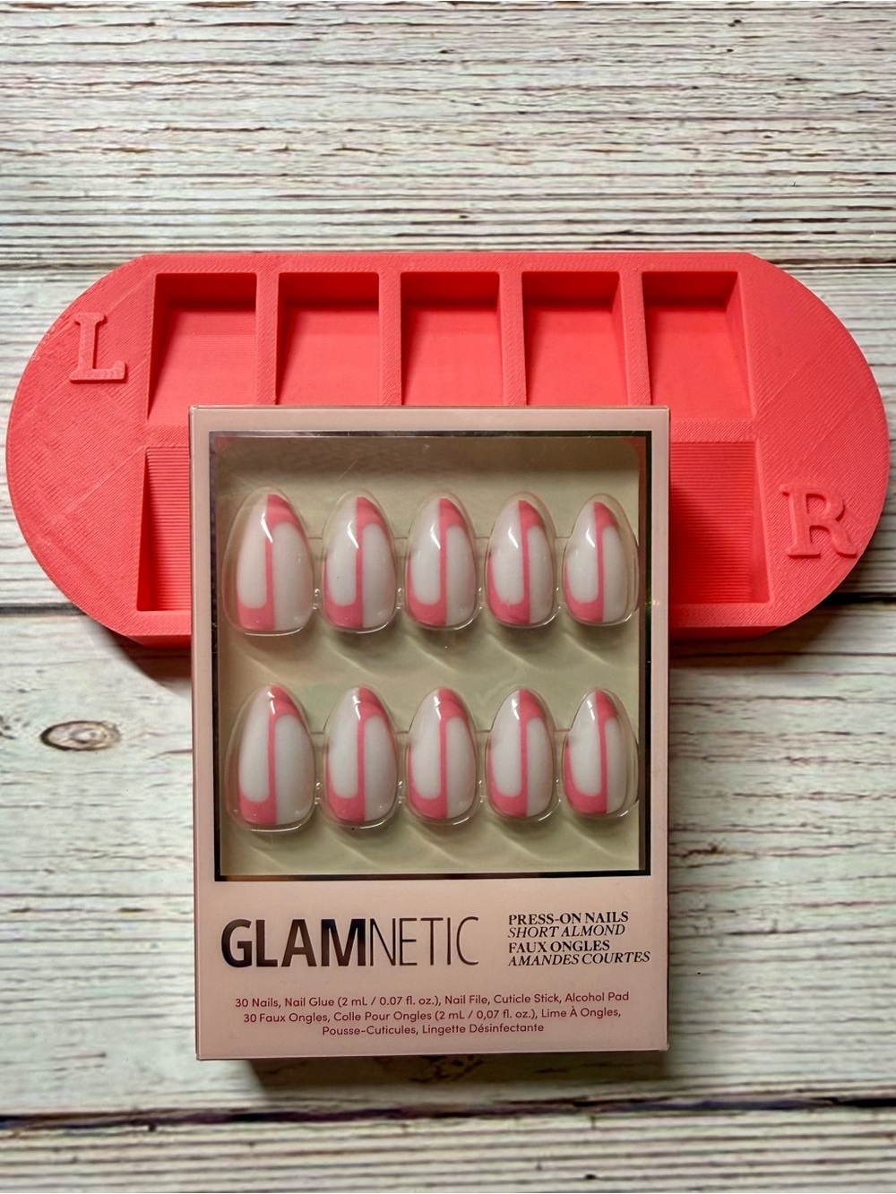 Glamnetic Better Half Press-On Nails + Nail Tray Bundle | Short Almond